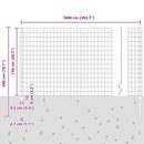 vidaXL Kerítés és Oszlop Ezüst 1,5 x 10 m Acél