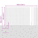 vidaXL Kerítés és Oszlop Ezüst 1,5 x 10 m Acél