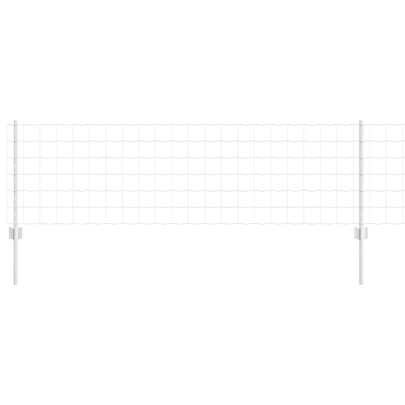 vidaXL Kerítés oszlopokkal Ezüst 0,6 x 10 m Acél