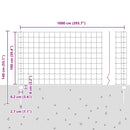 vidaXL Kerítés és Oszlop Ezüst 1 x 10 m Acél