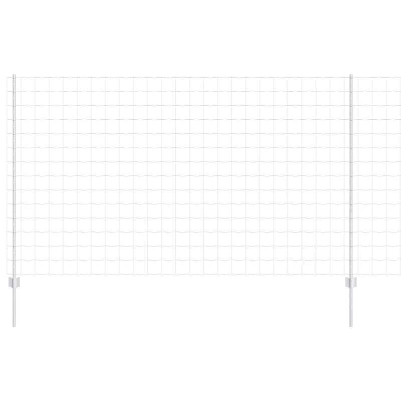 vidaXL Kerítés és Oszlop Ezüst 1,4 x 10 m Acél
