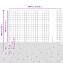 vidaXL Kerítés és Oszlop Ezüst 1,4 x 10 m Acél