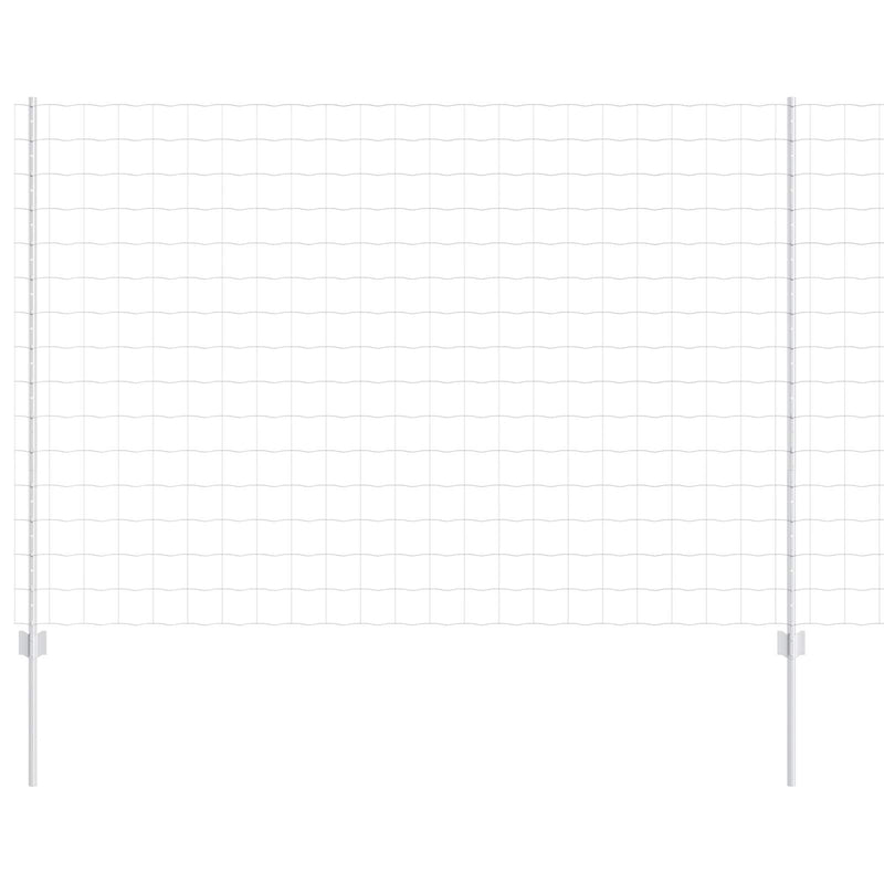 vidaXL Kerítés és Oszlop Ezüst 1,5 x 10 m Acél