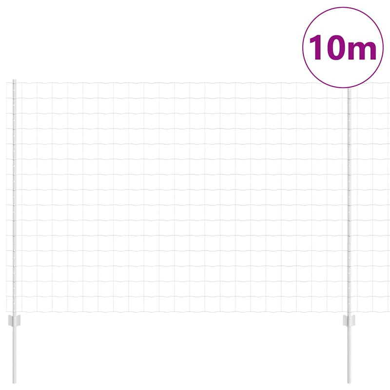 vidaXL Kerítés oszlopokkal Ezüst 1.5 x 10 m Acél