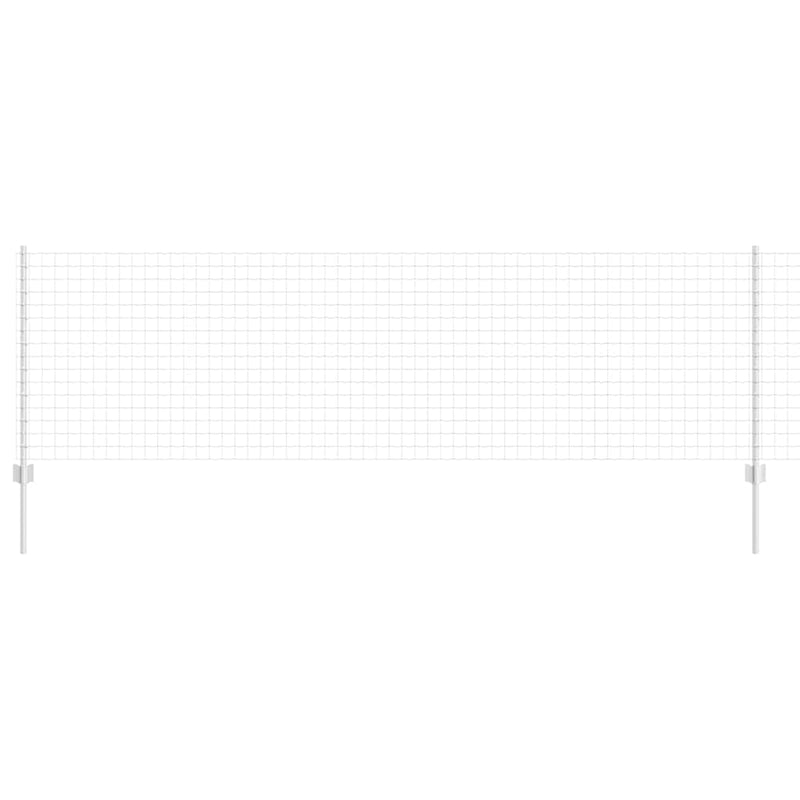 vidaXL Kerítés oszlopokkal Ezüst 0.8 x 25 m Acél