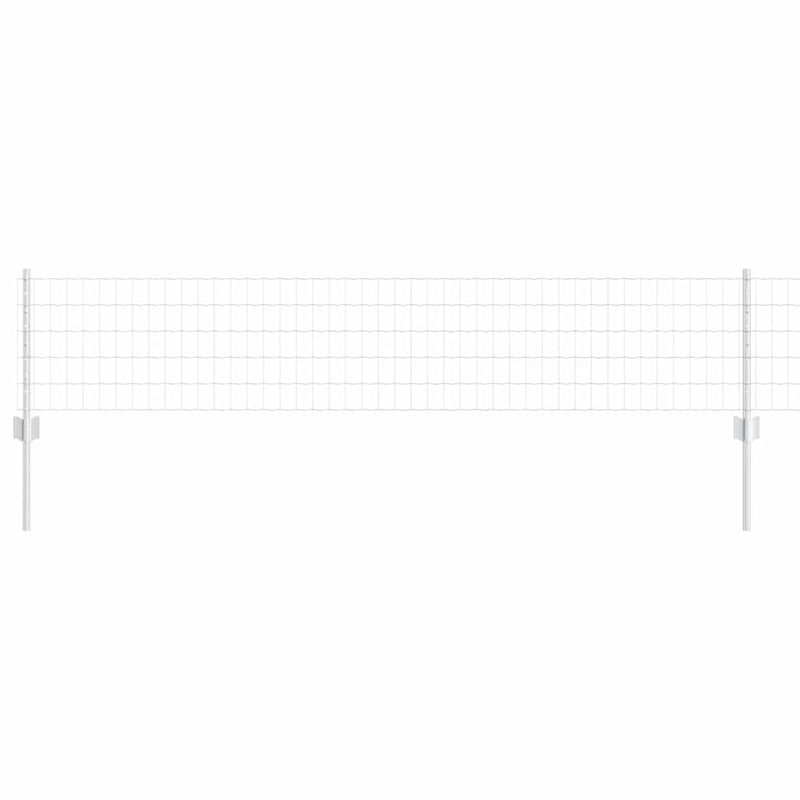 vidaXL Kerítés oszlopokkal Ezüst 0,4 x 25 m Acél
