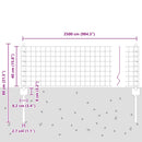 vidaXL Kerítés és Oszlop Ezüst 0,4 x 25 m Acél