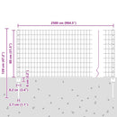 vidaXL Kerítés és Oszlop Ezüst 0,8 x 25 m Acél