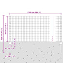 vidaXL Kerítés és Oszlop Ezüst 0,8 x 25 m Acél