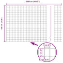 vidaXL Kerítés és Oszlop Ezüst 1 x 25 m Acél