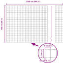 vidaXL Kerítés és Oszlop Ezüst 1 x 25 m Acél