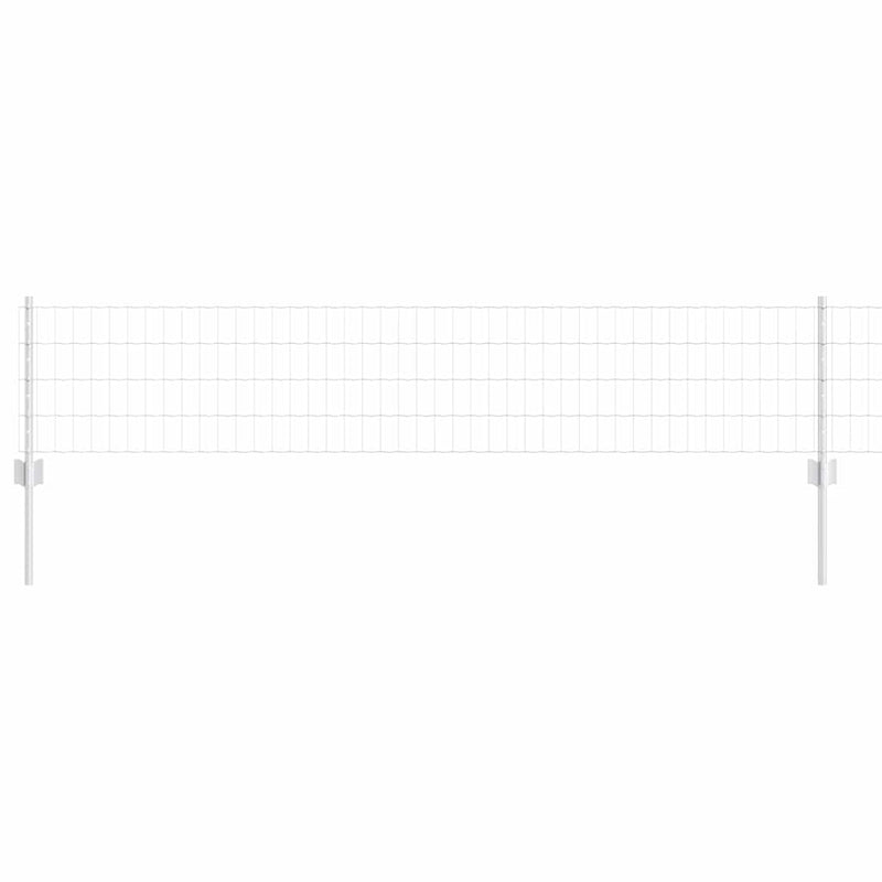 vidaXL Kerítés oszlopokkal Ezüst 0,4 x 25 m Acél