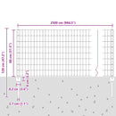 vidaXL Kerítés és Oszlop Ezüst 0,8 x 25 m Acél