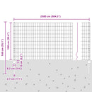 vidaXL Kerítés és Oszlop Ezüst 1 x 25 m Acél