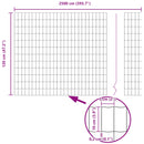 vidaXL Kerítés és Oszlop Ezüst 1,2 x 25 m Acél