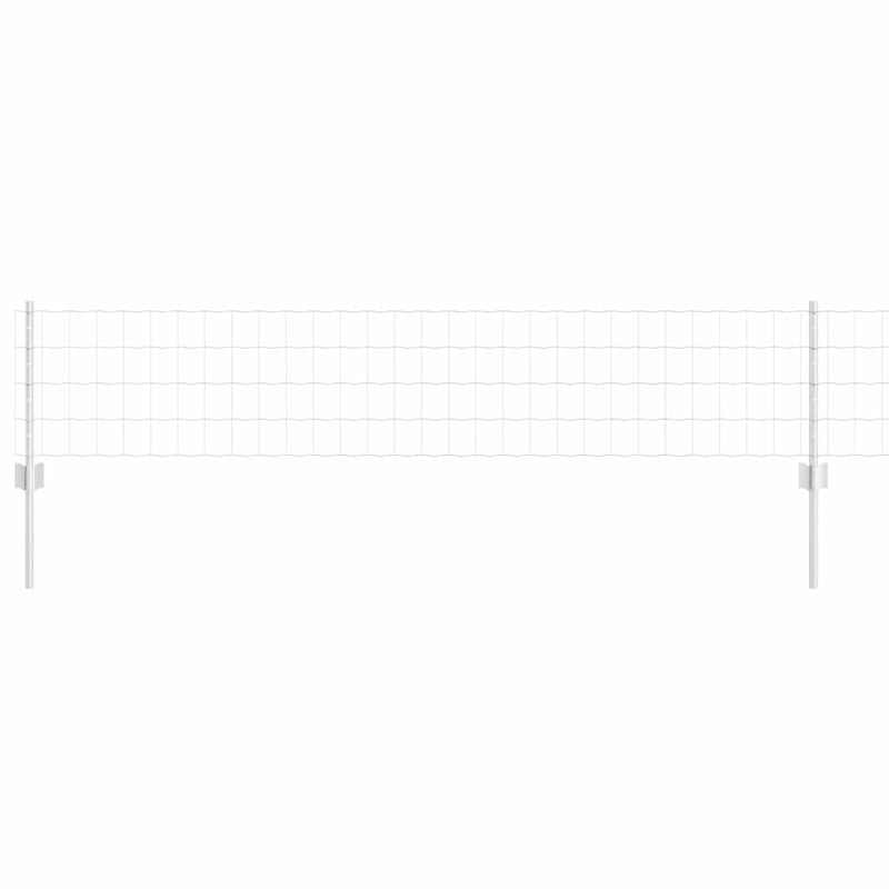 vidaXL Kerítés oszlopokkal Ezüst 0,4 x 25 m Acél