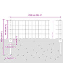 vidaXL Kerítés és Oszlop Ezüst 0,4 x 25 m Acél