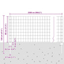 vidaXL Kerítés és Oszlop Ezüst 0,8 x 25 m Acél