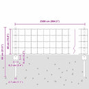 vidaXL Kerítés és Oszlop Ezüst 0,4 x 25 m Acél