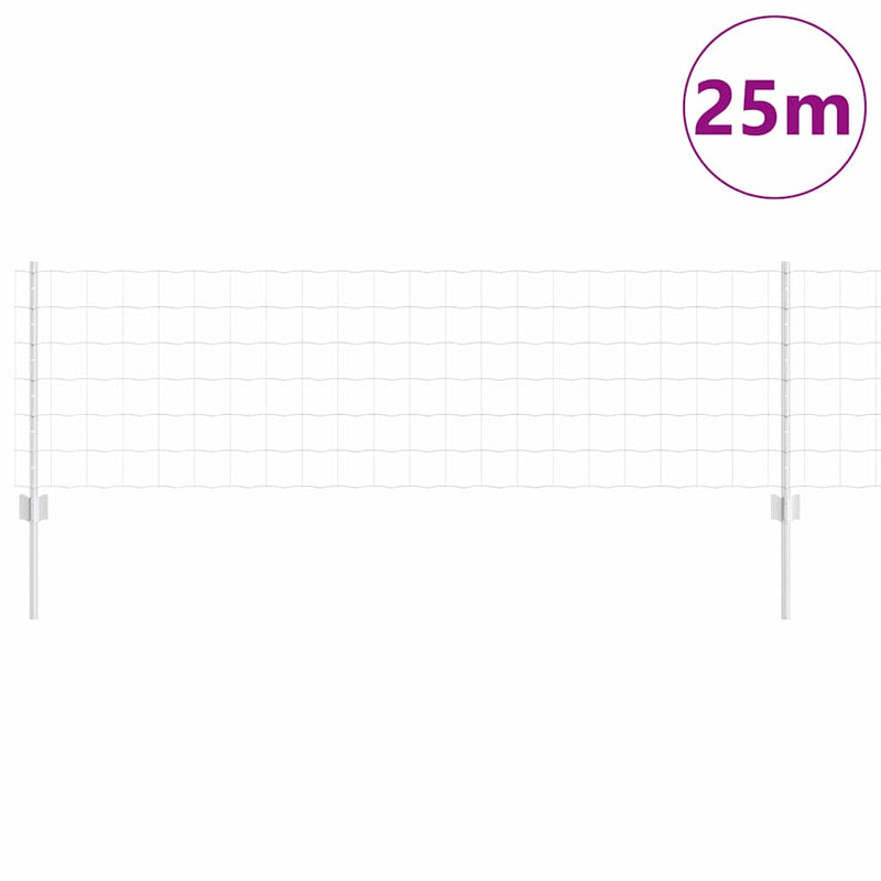 vidaXL Kerítés oszlopokkal Ezüst 0,6 x 25 m Acél
