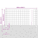 vidaXL Kerítés és Oszlop Ezüst 0,8 x 25 m Acél