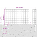 vidaXL Kerítés és Oszlop Ezüst 0,8 x 25 m Acél