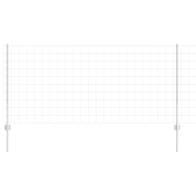 vidaXL Kerítés és Oszlop Ezüst 1 x 25 m Acél