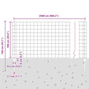 vidaXL Kerítés és Oszlop Ezüst 1 x 25 m Acél