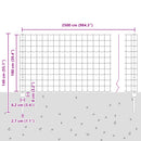 vidaXL Kerítés és Oszlop Ezüst 1 x 25 m Acél