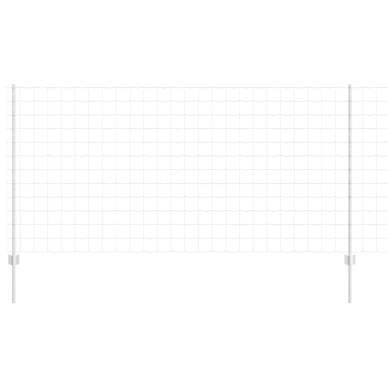 vidaXL Kerítés oszlopokkal Ezüst 1.2 x 25 m Acél