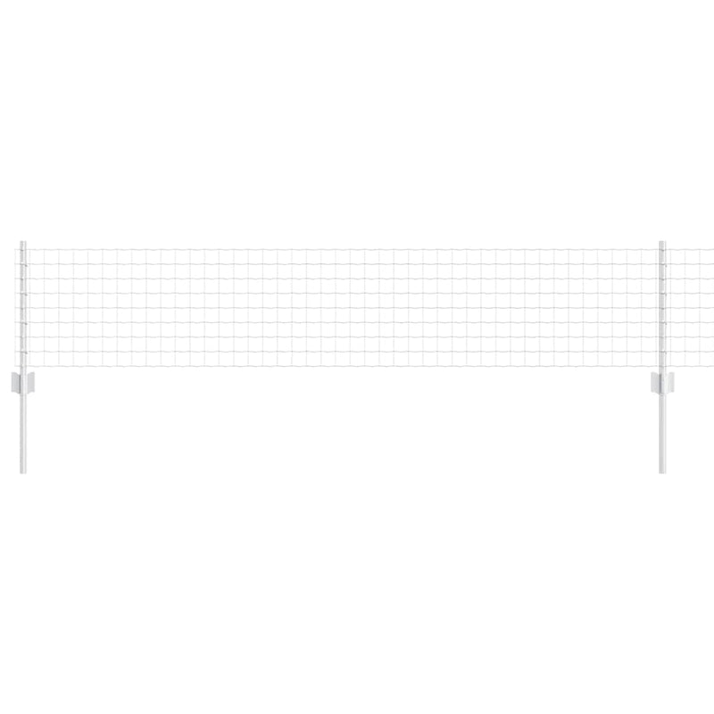 vidaXL Kerítés oszlopokkal Ezüst 0.4 x 50 m Acél