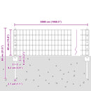 vidaXL Kerítés és Oszlop Ezüst 0,4 x 50 m Acél