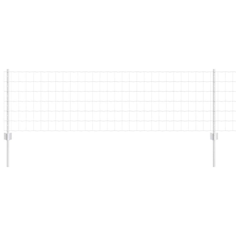 vidaXL Kerítés oszlopokkal Ezüst 0.6 x 50 m Acél