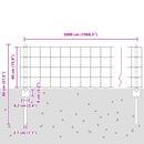 vidaXL Kerítés és Oszlop Ezüst 0,4 x 50 m Acél