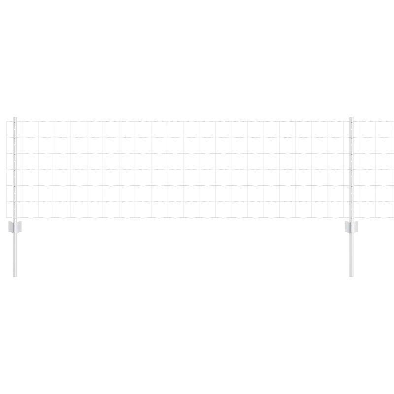 vidaXL Kerítés és Oszlop Ezüst 0,6 x 50 m Acél