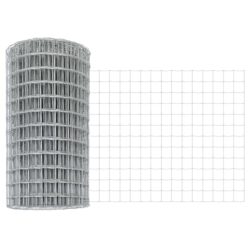 vidaXL Kerítés és Oszlop Ezüst 0,6 x 50 m Acél