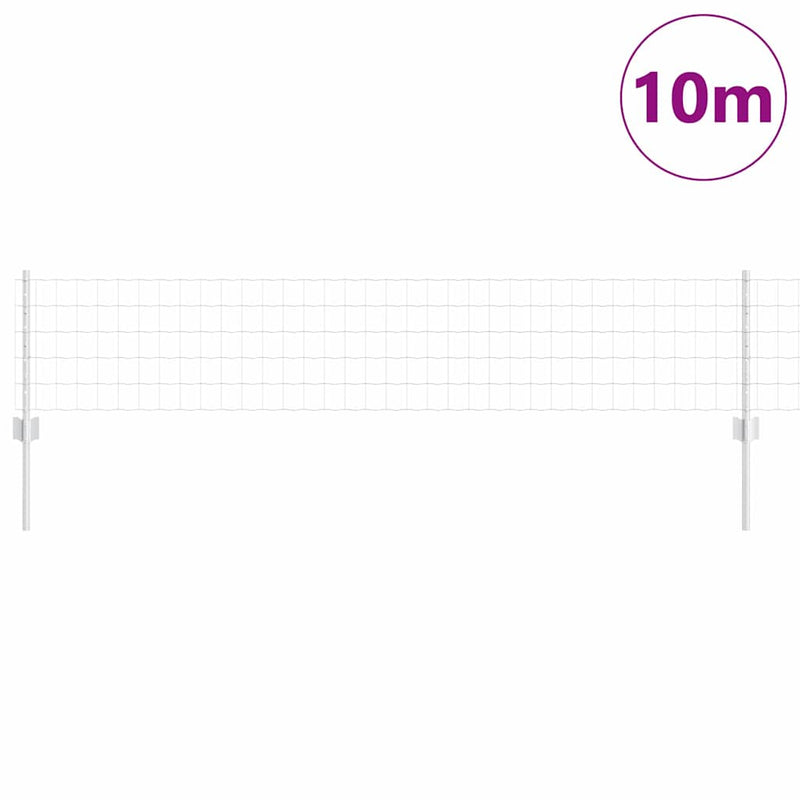vidaXL Kerítés oszlopokkal Ezüst 0,4 x 10 m Acél