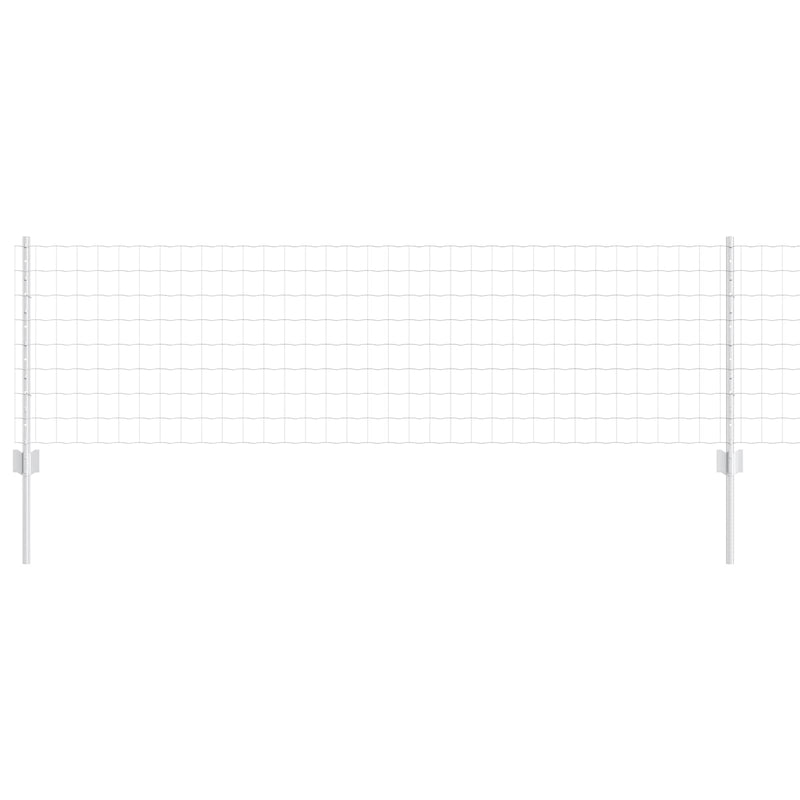 vidaXL Kerítés és Oszlop Ezüst 0,6 x 10 m Acél
