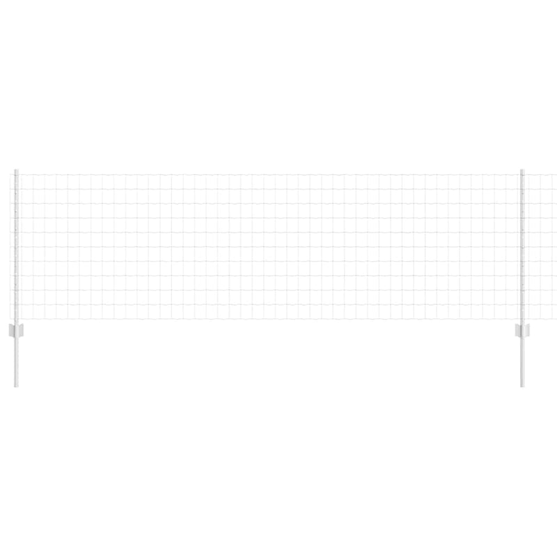 vidaXL Kerítés oszlopokkal Ezüst 0.8 x 10 m Acél