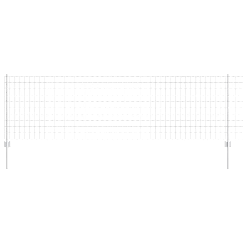 vidaXL Kerítés és Oszlop Ezüst 0,8 x 10 m Acél