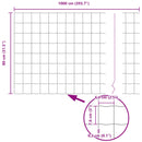 vidaXL Kerítés és Oszlop Ezüst 0,8 x 10 m Acél