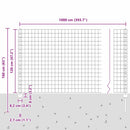 vidaXL Kerítés és Oszlop Ezüst 1,2 x 10 m Acél