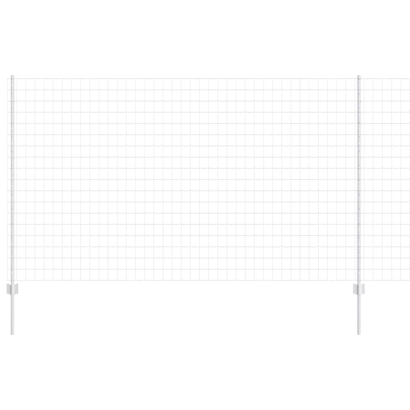 vidaXL Kerítés oszlopokkal Ezüst 1.4 x 10 m Acél