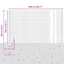 vidaXL Kerítés és Oszlop Ezüst 1,4 x 10 m Acél