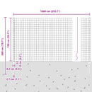 vidaXL Kerítés és Oszlop Ezüst 1,5 x 10 m Acél