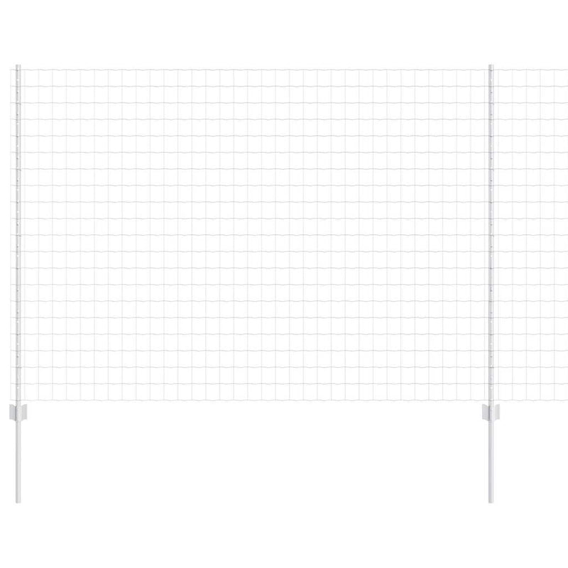 vidaXL Kerítés oszlopokkal Ezüst 1.6 x 10 m Acél