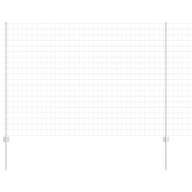 vidaXL Kerítés és Oszlop Ezüst 1,6 x 10 m Acél