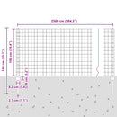 vidaXL Kerítés és Oszlop Ezüst 1 x 25 m Acél