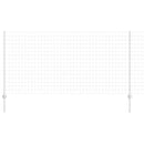 vidaXL Kerítés és Oszlop Ezüst 1,2 x 25 m Acél