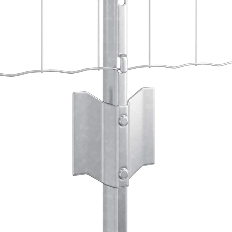 vidaXL Kerítés oszlopokkal Ezüst 0.4 x 50 m Acél